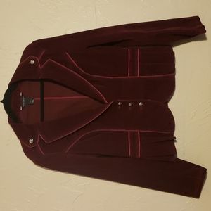 White House Black Market Burgandy Corduroy Blazer